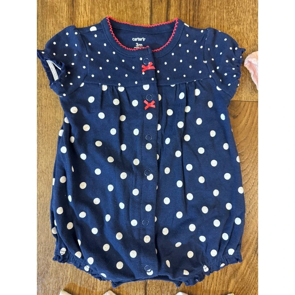 Carters Baby Girl Clothes Lot 3 Months Rompers Outfits Summer Bundle Bee Unicorn